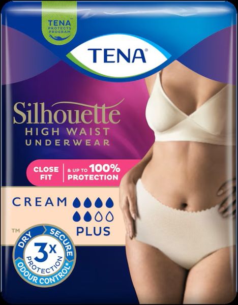 TENA Silhouette Plus, High Waist, Cr&egrave;me, M